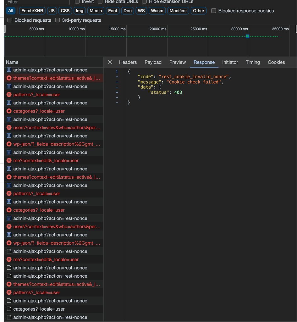 Rest_cookie_invalid_nonce error bedrock Roots Discourse