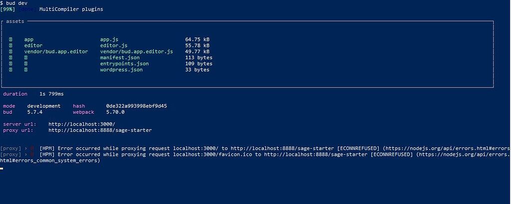 Yarn dev error with bud - bud - Roots Discourse