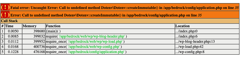 Fatal Error: Uncaught Error: Call To Undefined Method Dotenv\Dotenv ...